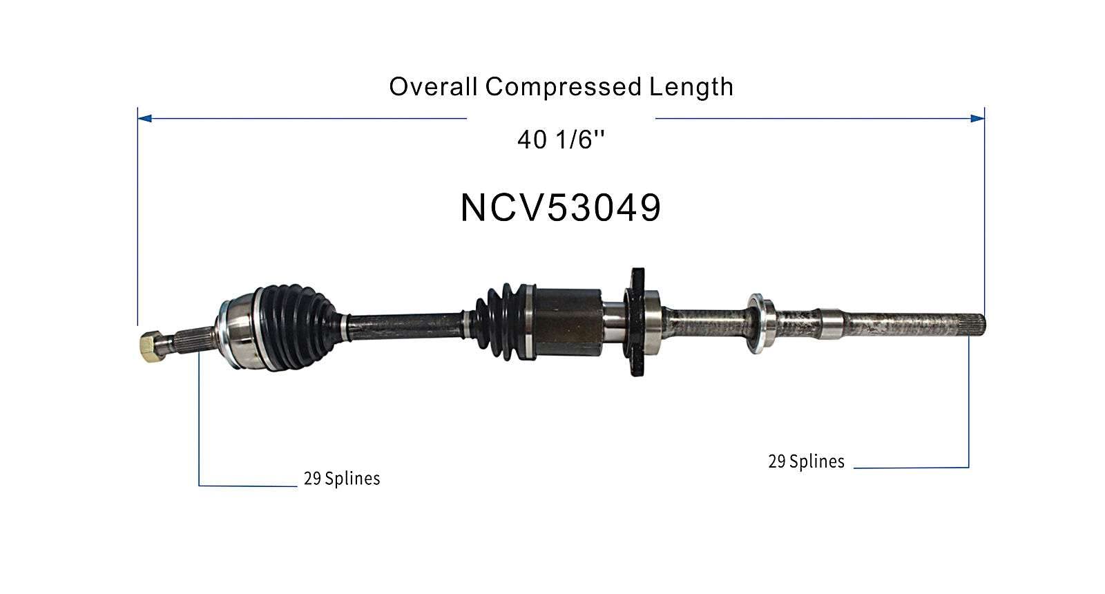 MAXFAVOR CV Axle Front AWD Compatible with Nissan Murano 2003-2007 V6 3.5L, A Pair CV Axle Joint Shaft Assembly, Driver & Passenger Side