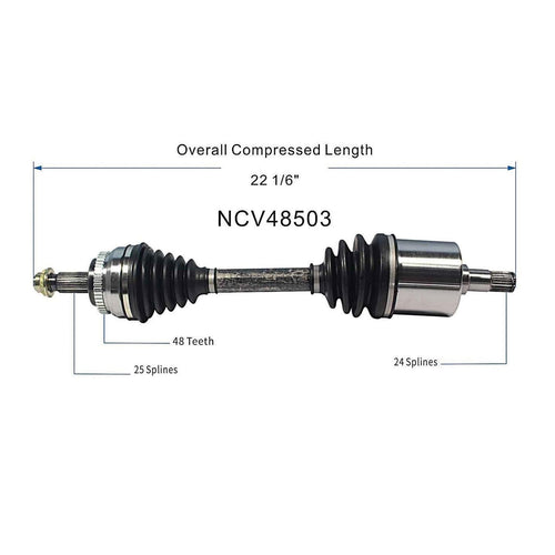 Front Right CV Axle Shaft Assembly Compatible with 1999 E320 4Matic AWD 1998 E320 4Matic AWD CV Joint Replace 19343125 20871167 10530N 80-7204 76793 MB-8015 210-330-06-01