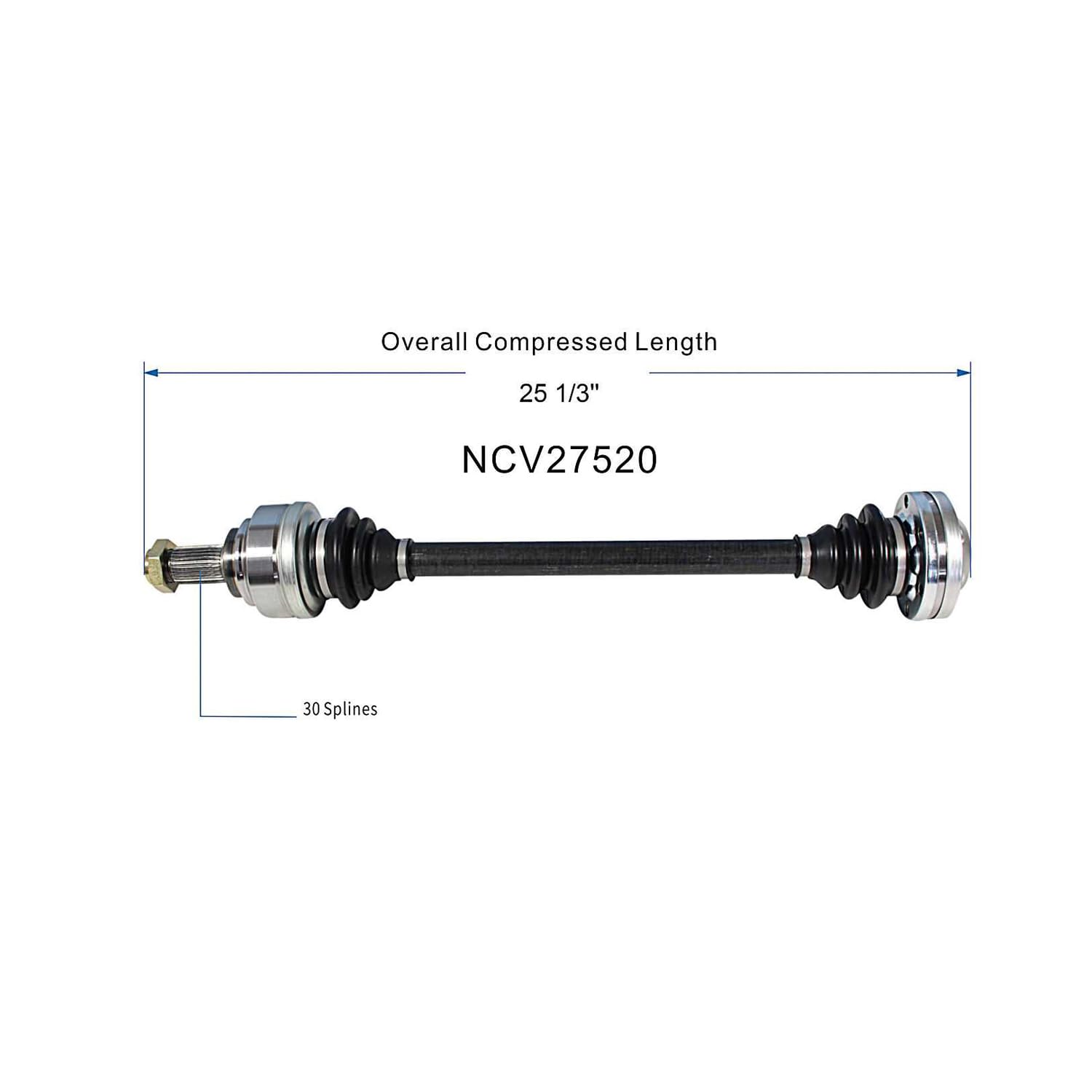 Rear CV Axle Shaft Assembly Compatible with Compatible with BMW Models 2000-2006 X5 CV Joint Replace 19365016 11827276 66-9615 60-9615 10705N B10704N 78442 95-1574 BM-8028 BM-8029 33-20-7-500-915