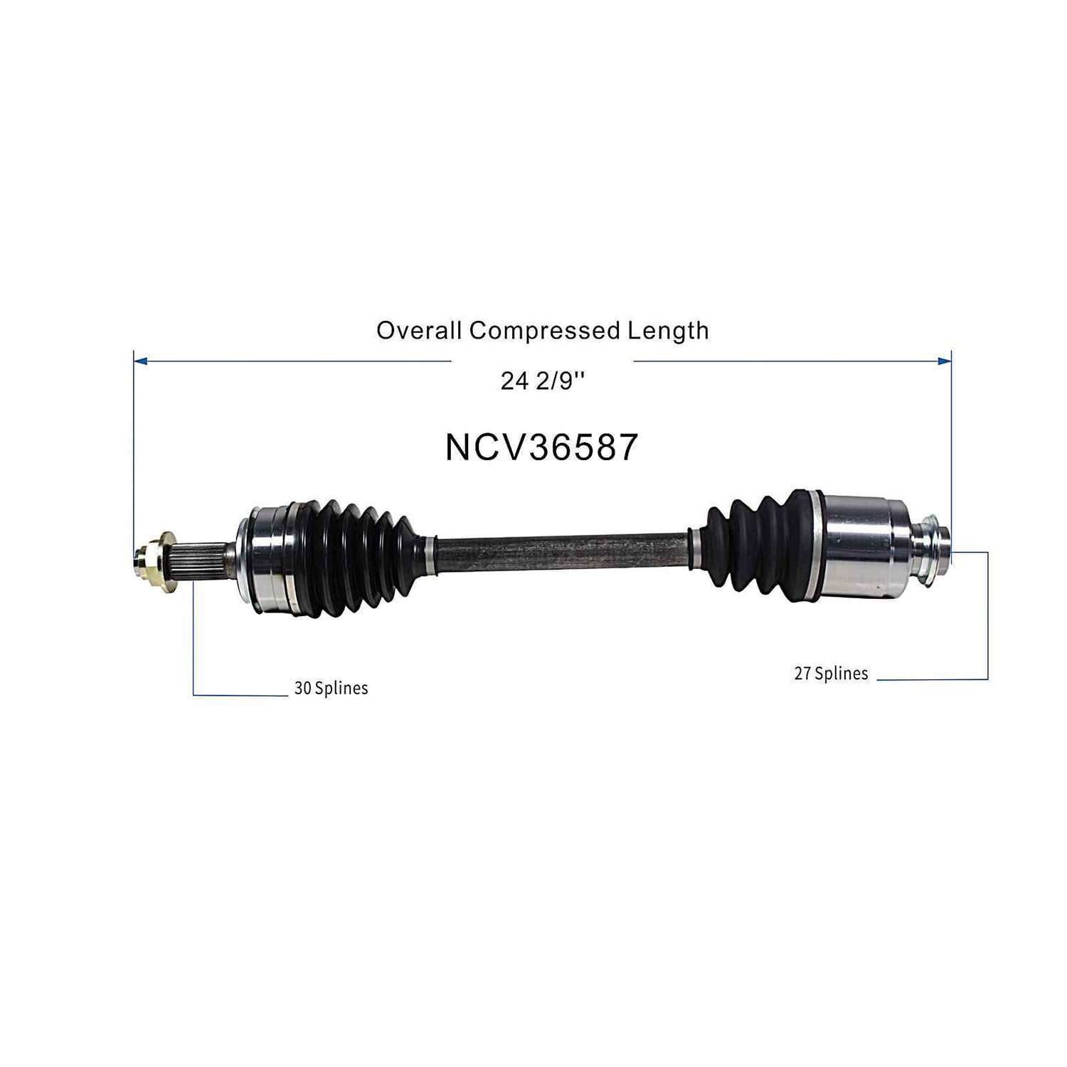 Front Right CV Axle Shaft Assembly Compatible with 2008-2012 Accord 2016-2018 HR-V LX, EX, EX-L 2016-2018 HR-V Uniq, Epic 2018 HR-V Touring CV Joint Replace 44305-TA1-A00 19342844 44305-T7W-A93