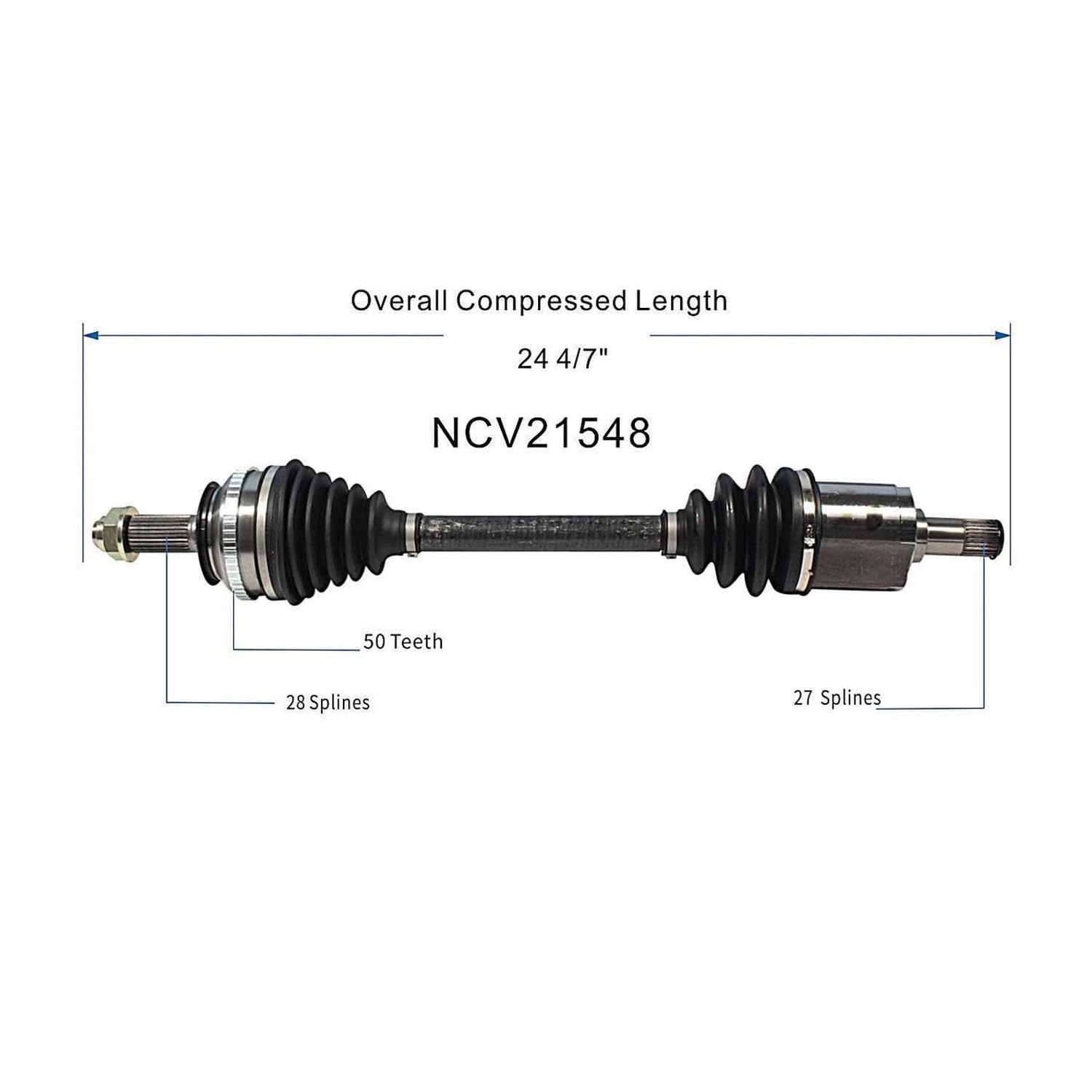 Front Left CV Axle Shaft Assembly Compatible with 2002-2006 RSX Type-S FWD CV Joint Replace 44306-S6M-A51 19343092 20871040 60-4211 10776N 80-1042 94517 95-6253 HO-8190 44306-S6M-A50