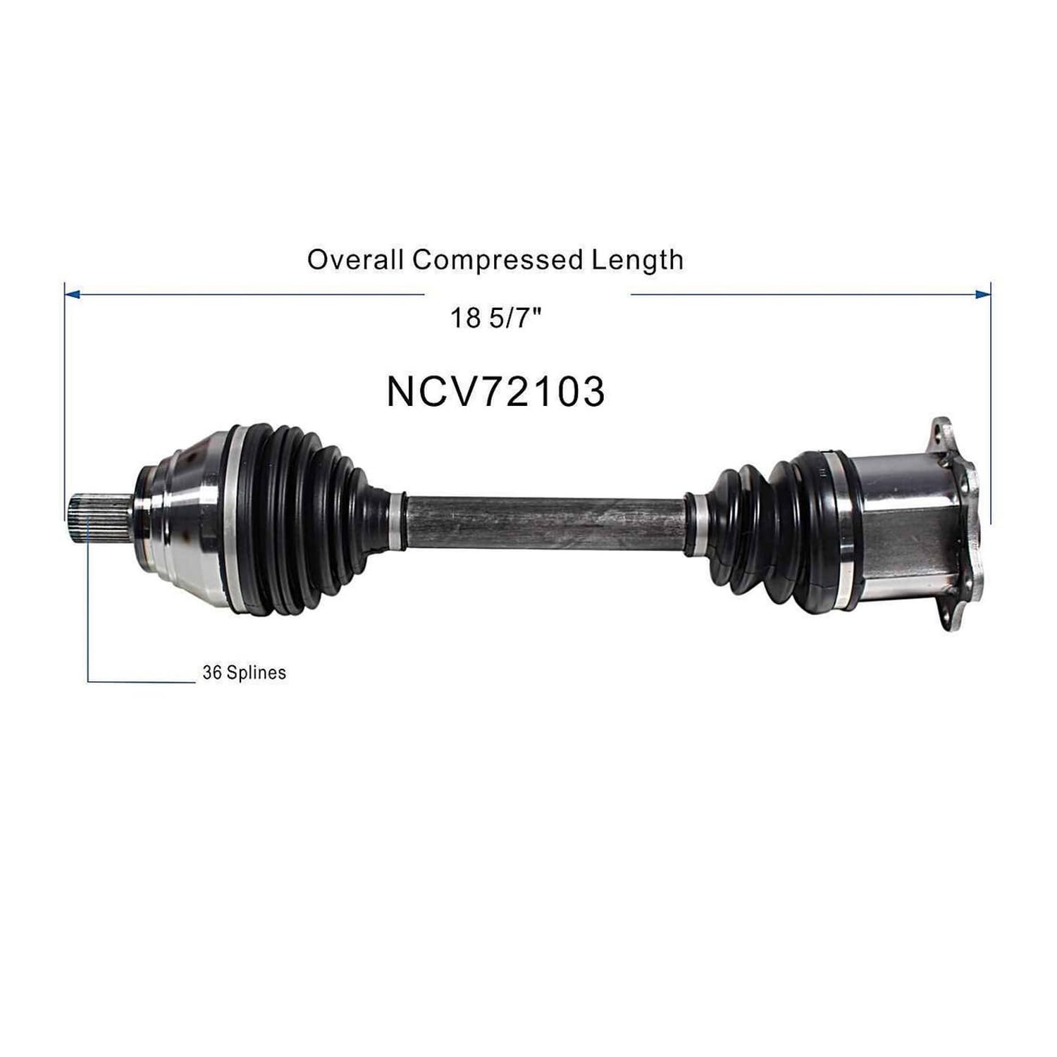 Maxfavor CV Axle Assembly Front Left Compatible with Volkswagen Jetta 2009-2016,Golf 2010-2014, Eos 2007-2008, Audi A3 2010-2013 CV Axle Joint Shaft Assembly Front Driver Side