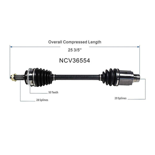 Front Right CV Axle Shaft Assembly Compatible with 2001-2002 MDX AWD 2003-2004 Pilot AWD CV Joint Replace 44305-S9V-A01 19342579 15870350 66-4203 60-4203 10246N 9804N 94-6055 44305-S3V-A52