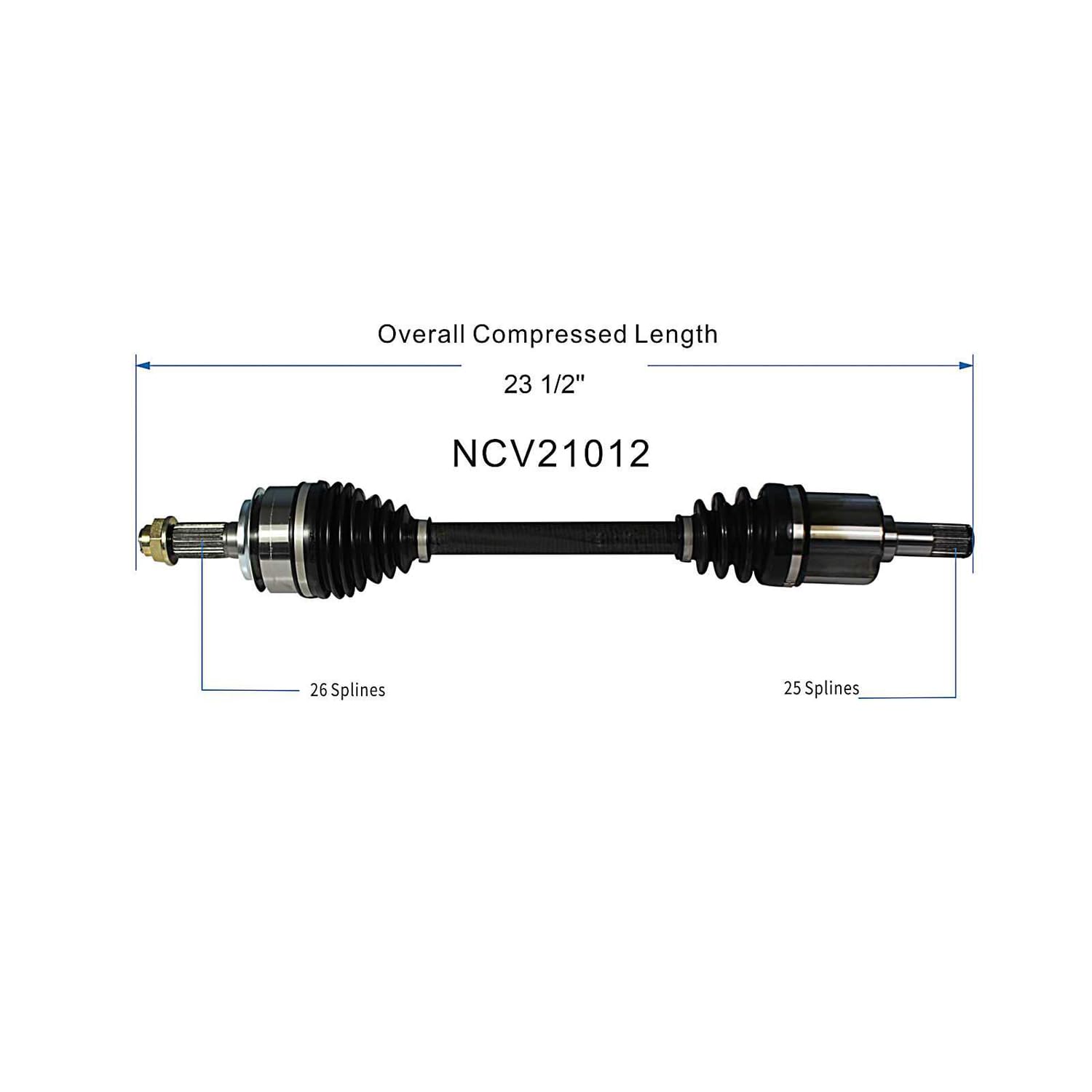 Front Left CV Axle Shaft Assembly Compatible with Acura Models 2014 ILX Hybrid Fit for Honda Models 2013-2015 Civic Hybrid CV Joint Replace 91240 HO-8420 11827354 14208N 66-4331 44306-TT1-A01
