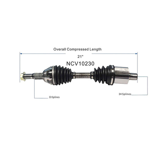 26093721 19343050 Front Right CV Axle Shaft Assembly Fit for Oldsmobile Model 2002-2004 Silhouette Compatible with Chevy Models 2002-2004 Venture Fit for Pontiac Model 2002-2004 Montana Replace 801871
