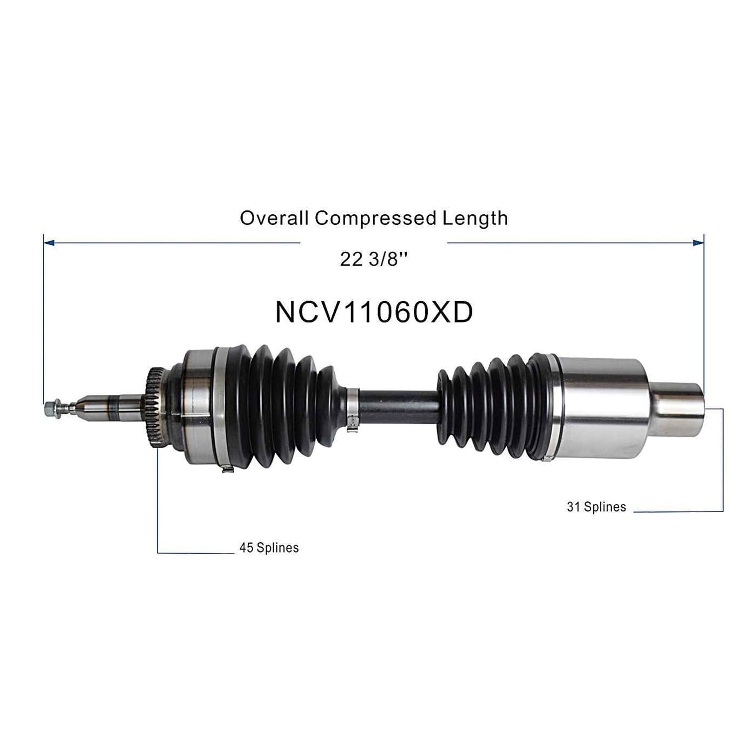 NCV11060XD FD8275HDX Front Right CV Axle Shaft Assembly Compatible with Model 2016-2024 F150 2018-2021 Expedition Fit for Lincoln Model 2018-2021 Navigator Replace GL3Z3A428A GL3Z3A428A 662378HD