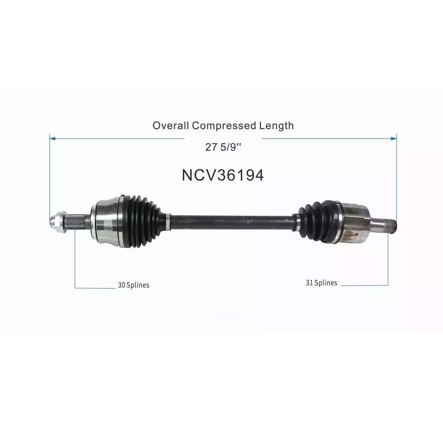 Front Left CV Axle Shaft Assembly Compatible with Acura Models 2014-2015 MDX Fit for Honda Models 2016-2020 Pilot CV Joint Replace 44306TZ5A12 44306-TZ5-A01 HO-8644 HO-8645 NCV948791 44306-TZ5-A12