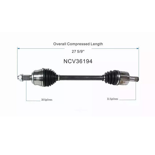 Front Left CV Axle Shaft Assembly Compatible with Acura Models 2014-2015 MDX Fit for Honda Models 2016-2020 Pilot CV Joint Replace 44306TZ5A12 44306-TZ5-A01 HO-8644 HO-8645 NCV948791 44306-TZ5-A12