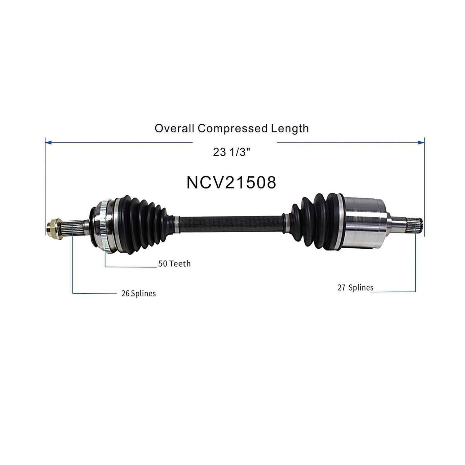 Front Right CV Axle Shaft Assembly Compatible with Honda Models 1990-2001 Civic/del Sol/Integra Passenger Side CV Joint Replace 44010-S04-J01 44010-S04-J51 44010-SK7-J13 44010-SK7-J22 44010-SK7-J72