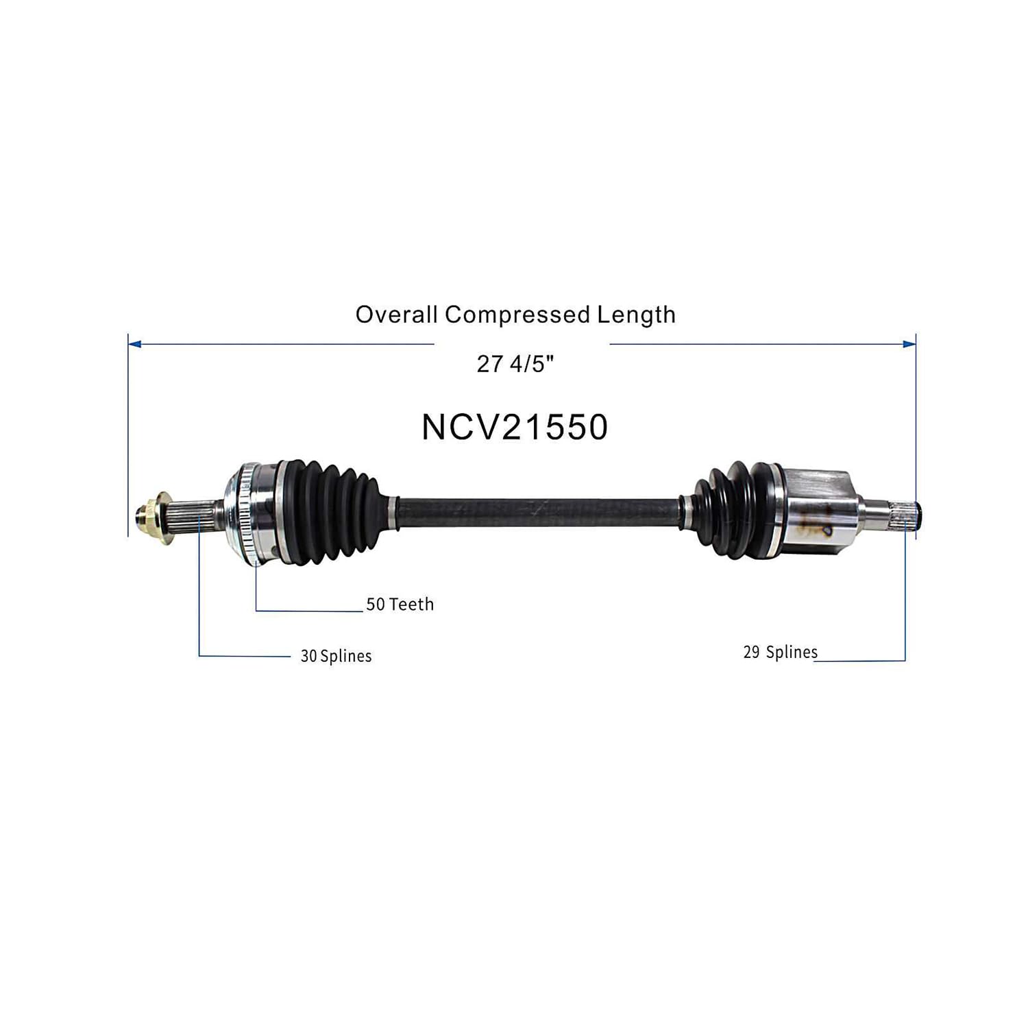 Front Left CV Axle Shaft Assembly Compatible with Compatible with Acura Models 2003-2006 MDX Fit for Honda Models 2005-2008 Pilot CV Joint Replace 44306-S9V-A71 44306-S3V-A61 44306-S9V-A51