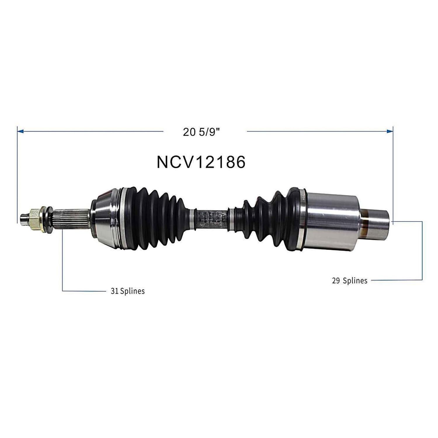 NCV12186 17014288 Front CV Axle Shaft Assembly Compatible with Dodge Models 2000-2001 Durango 2000-2001 Dakota Replace 5015964AA MI8136 17014288 MI8136 5015964AA