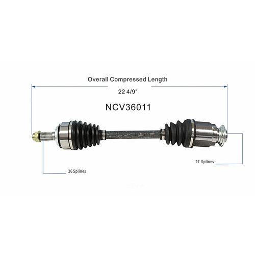 Front Right CV Axle Shaft Assembly Compatible with 2011-2012 CR-Z 2009-2014 Fit CV Joint Replace 44305-TK6-A01 44305-TK6-A10 44305-TK6-A11 44306-TK6-A00 44306-TK6-A01 44306-TK6-A50 44305-TK6-A00