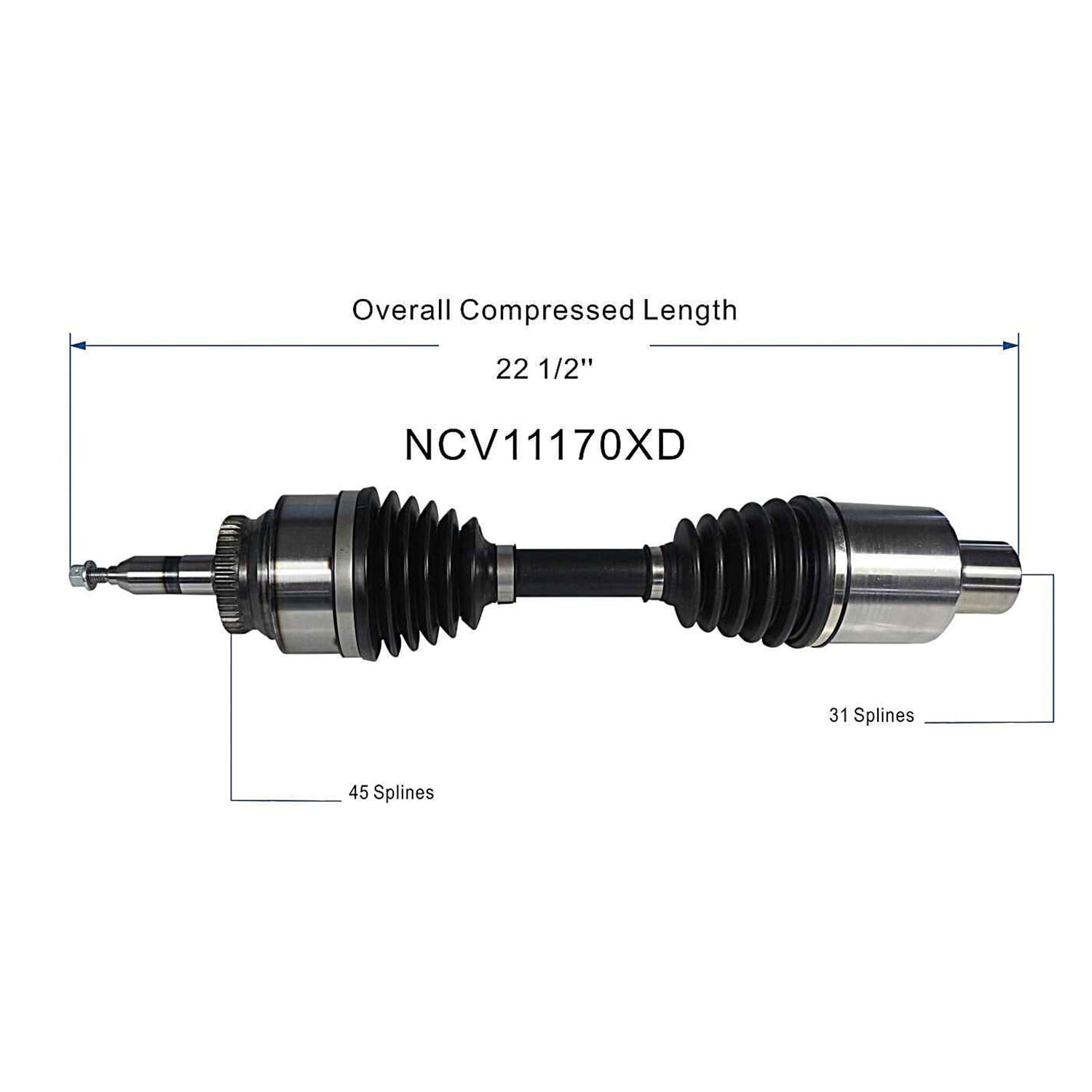 Front Right CV Axle Shaft Assembly Compatible with Ford Models 2015-2016 F-150 Passenger Side CV Joint Replace FL3Z-3A428-A NCV11170 80-9978