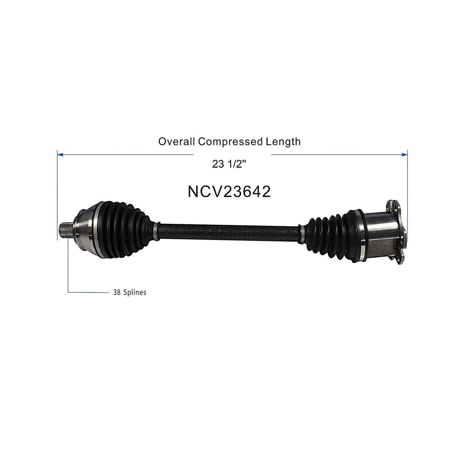Front Left CV Axle Shaft Assembly Compatible with 2005-2006 A6 Quattro V8-4.2L AWD 2005-2008 A6 Quattro V8-3.2L AWD 2009-2011 A6 Quattro AWD CV Joint Replace 19342958 11827289 66-7387 4F0-407-271-J
