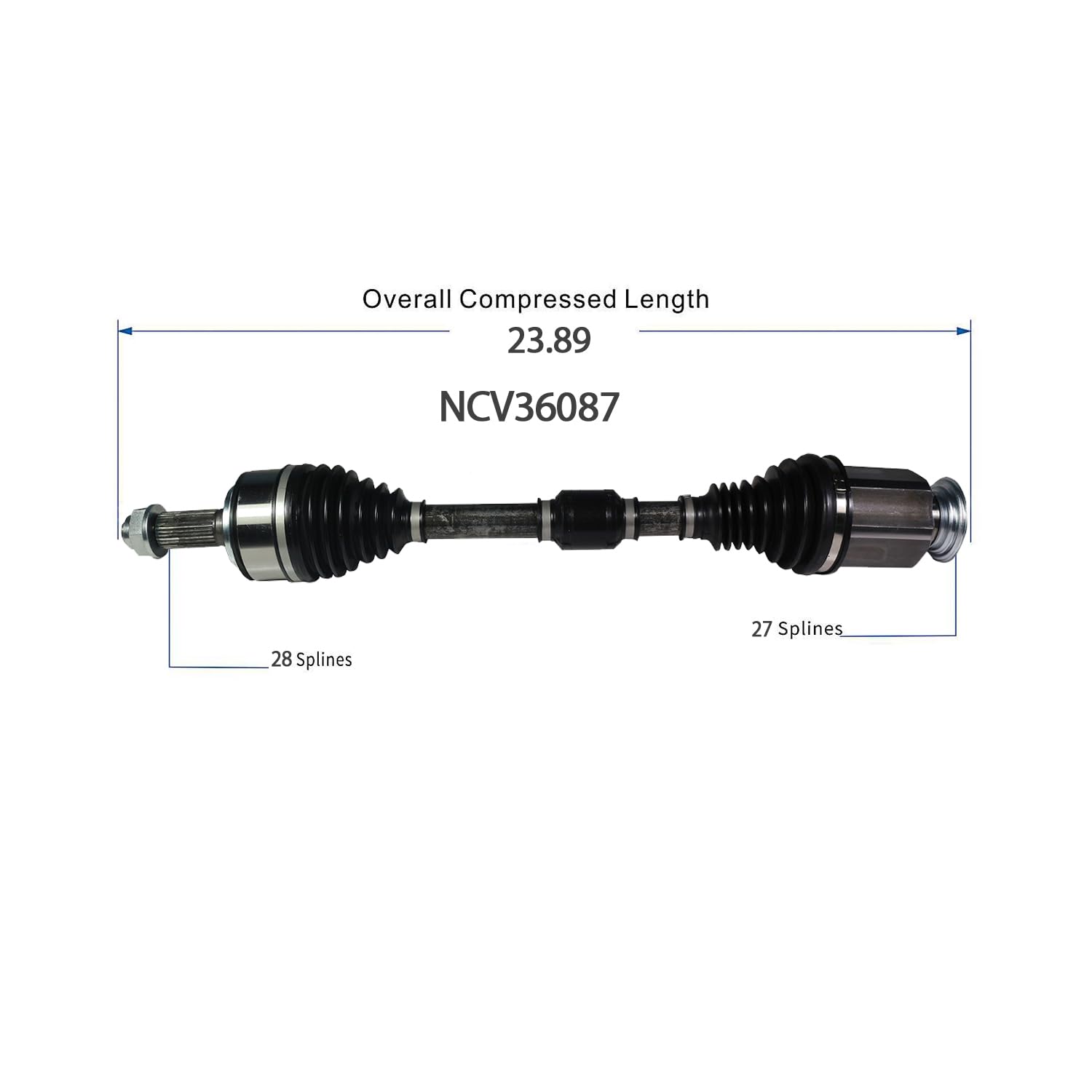 Front Right CV Axle Shaft Assembly Compatible with Honda Models 2017-2021 Civic CV Joint Replace B9801N HO-8-8771 HO-8546 44305-TGG-A51