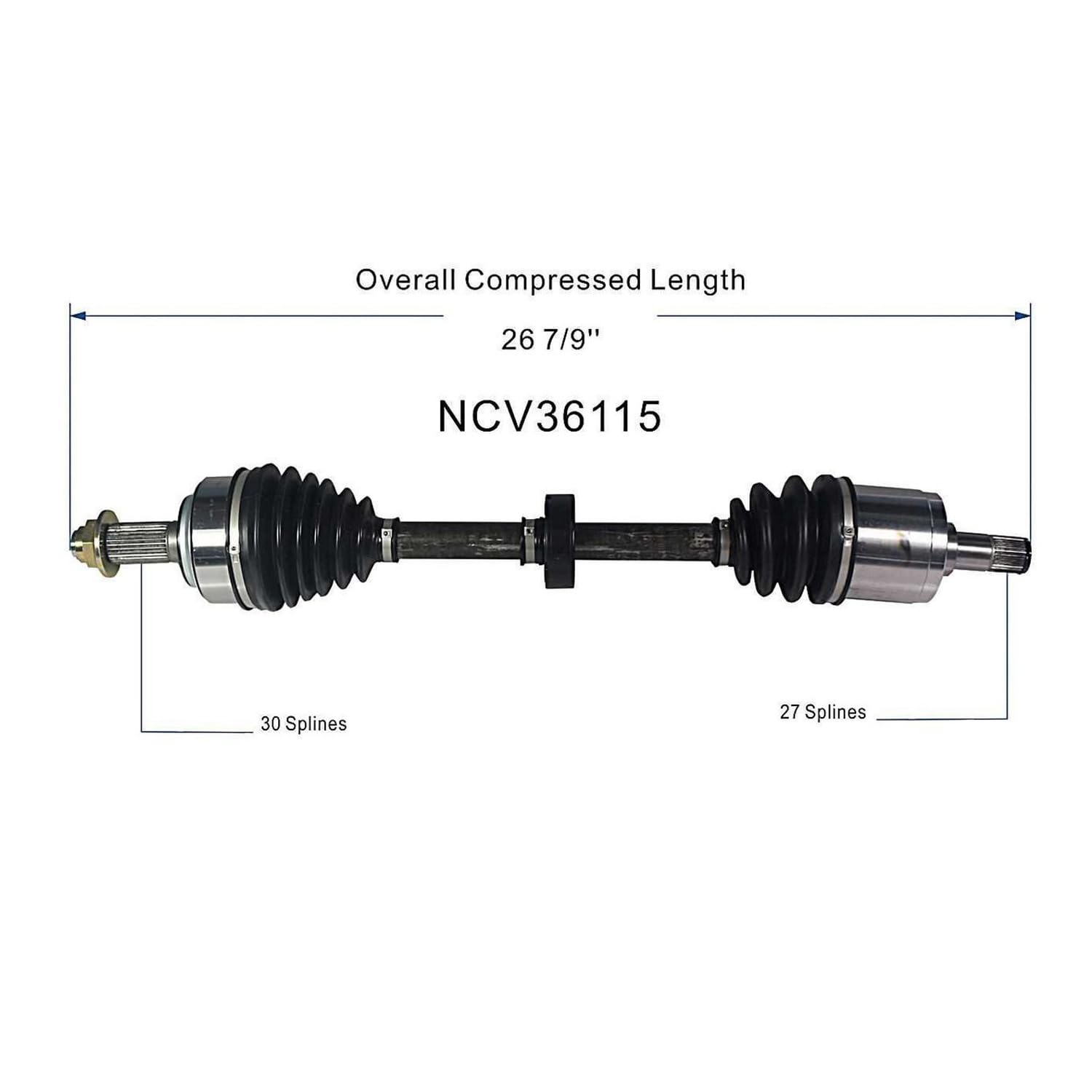 Front Left CV Axle Shaft Assembly Compatible with Acura Models 2009-2014 TSX CV Joint Replace 44306-TL2-E51 44306-TL2-E53 44306-TL2-E50