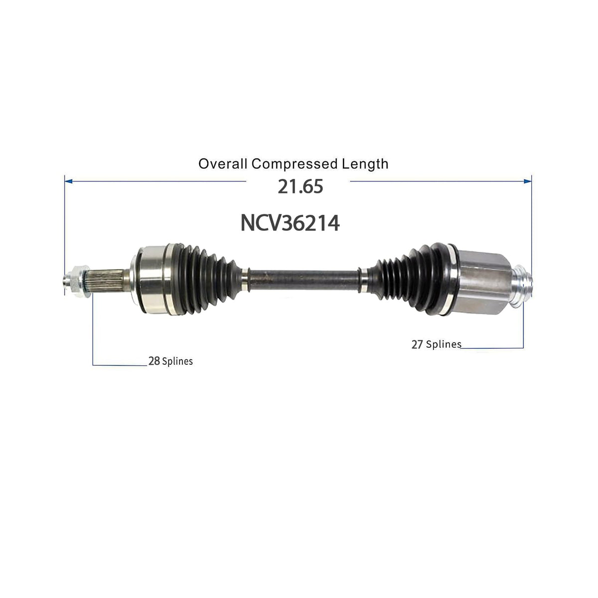 Front Pair CV Axle Shaft Assembly Compatible with Honda Models 2019-2020 Civic Sport L4-2.0L FWD Manual Trans CV Joint Replace 44305-TEX-Y01 HO-8682 80-9855 HO-8679 80-0830 44306-TEX-Y01