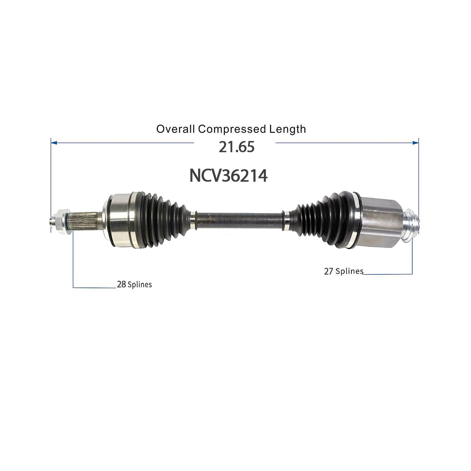 Front Right CV Axle Shaft Assembly Compatible with Honda Models 2019-2020 Civic Sport L4-2.0L FWD Manual Trans CV Joint Replace HO-8679 80-0830 44305-TEX-Y01