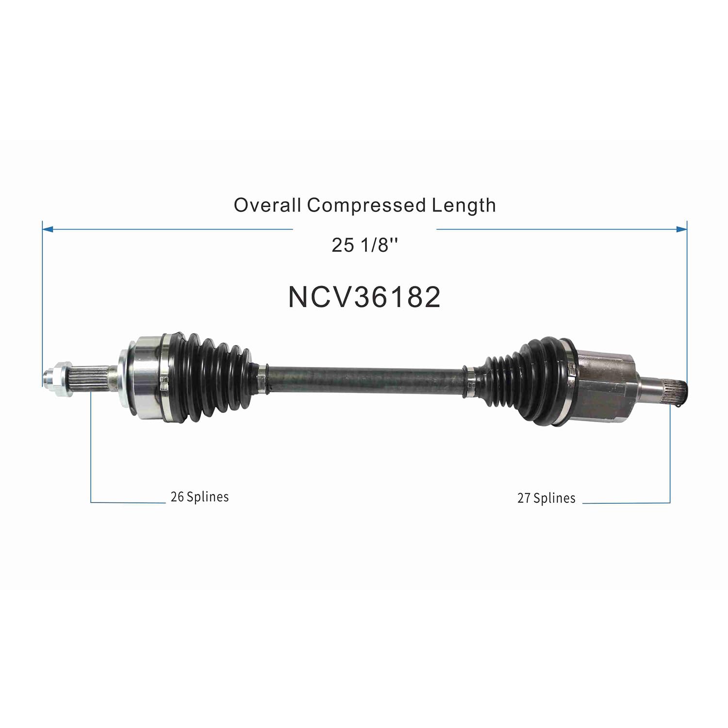 Front Pair CV Axle Shaft Assembly Compatible with Honda Models 2016 2017 2018 2019 2020 Civic LX L4-2.0L FWD Manual Trans Front Drive & Passenger CV Joint Replace 44306-TBA-A01 44305-TBA-A51 HO-8682