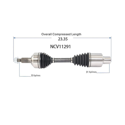 Front Right CV Axle Shaft Assembly Compatible with Ford Models 2022 2023 2024 F-150 Front Passenger Side Shaft 801443 NL3Z-3A428-C NL3Z-3A428-A NCV11291