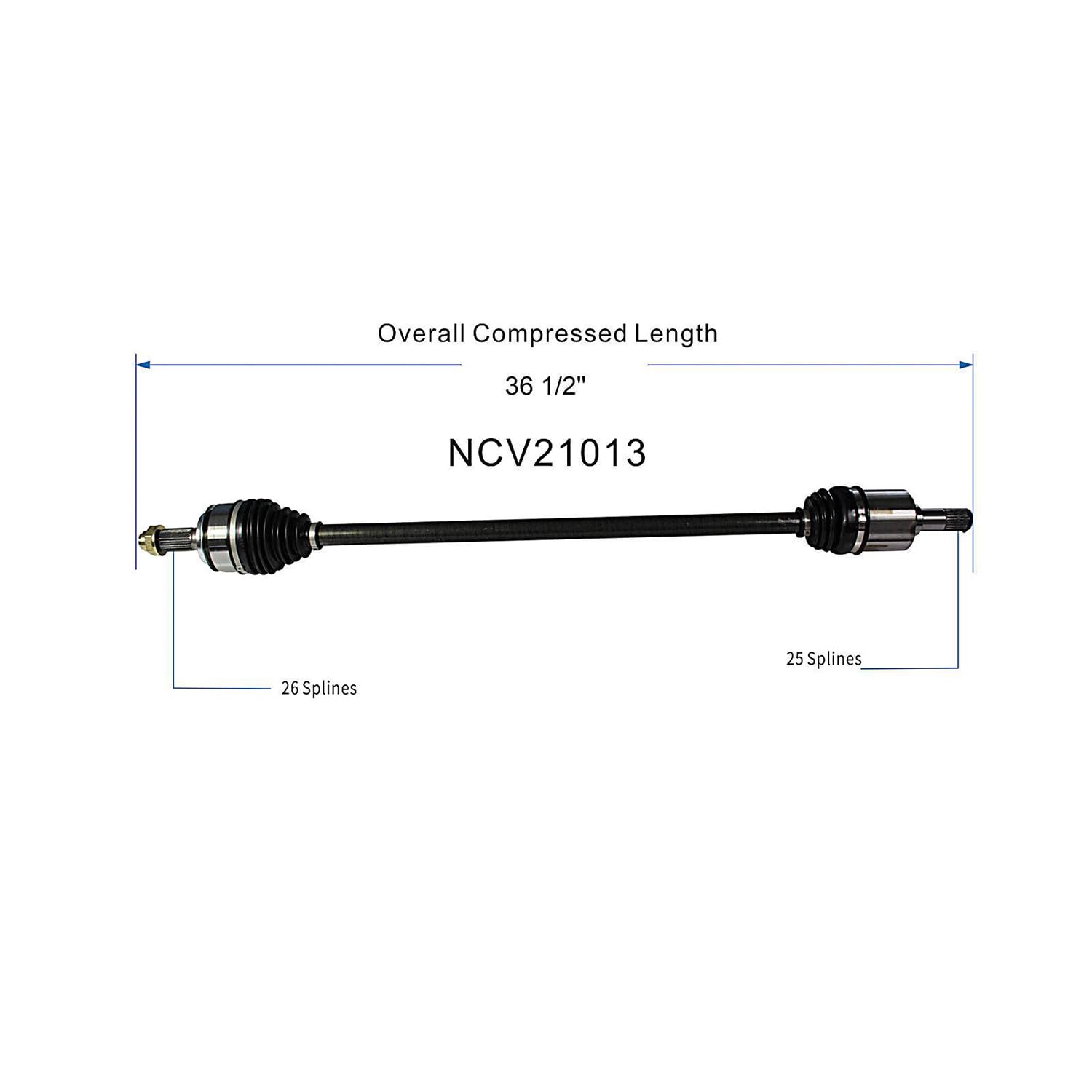 Front Right CV Axle Shaft Assembly Compatible with Acura Models 2013 ILX Hybrid Fit for Honda Models 2012 Civic Hybrid CV Joint Replace 44305-TR2-A51 91257 HO-8413 11827231 14202N 44305-TR2-A50