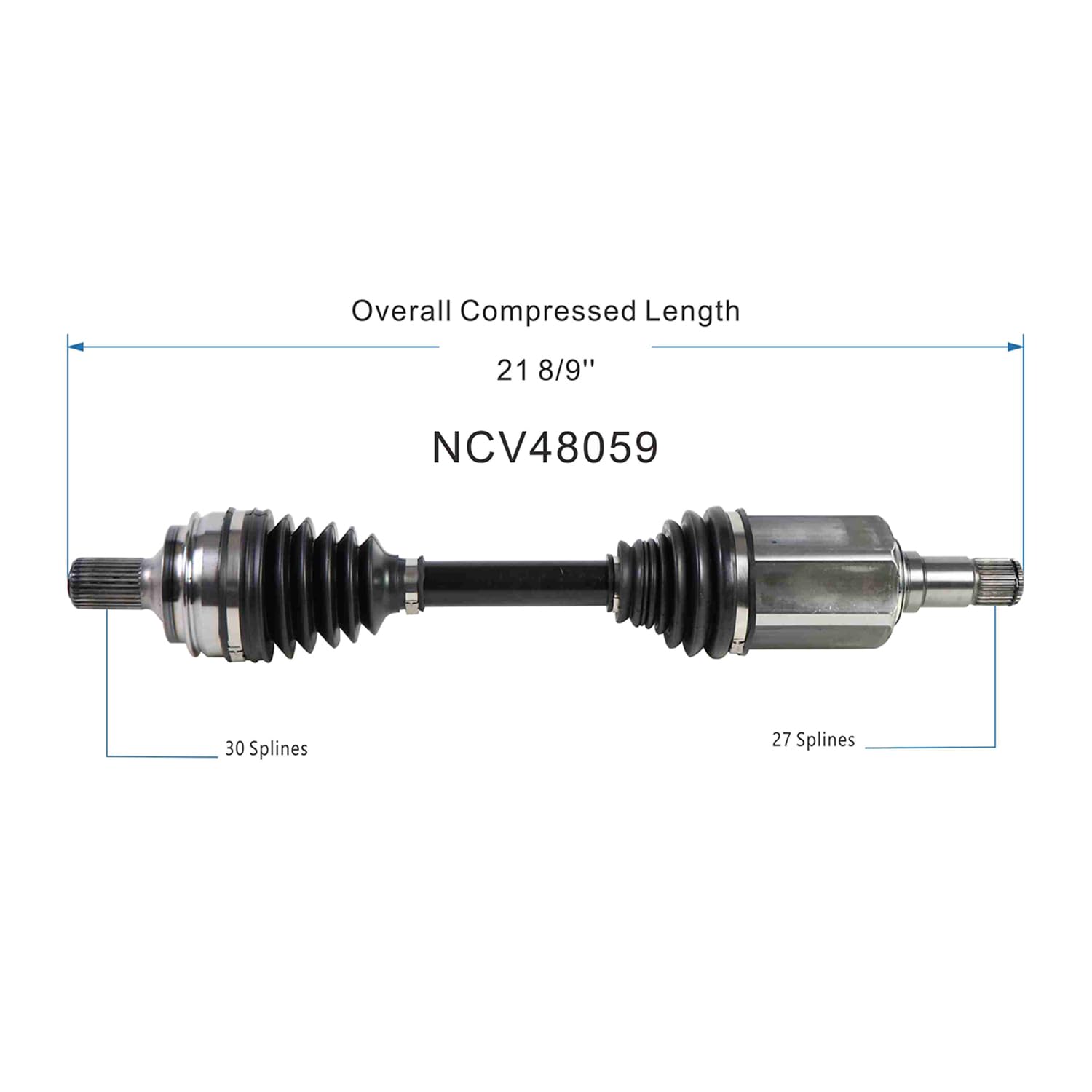 Front Right CV Axle Shaft Assembly Compatible with Mercedes-Benz Models 2018-2020 GLC350e AWD CV Joint Replace A2533301300 253-330-13-00 B17122N 80-1009 2533301300