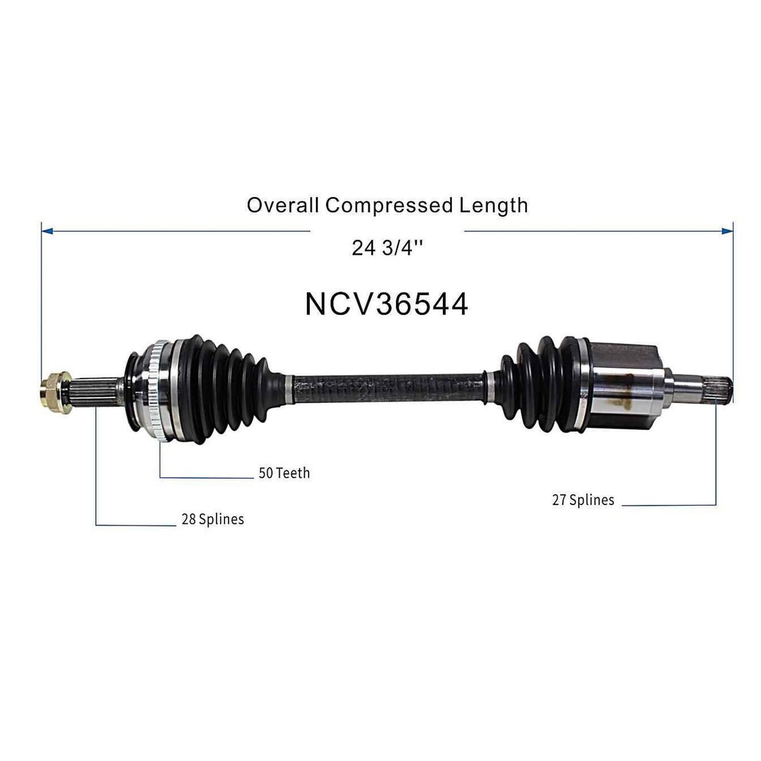 Front Right CV Axle Shaft Assembly Compatible with 1997-2001 Prelude Base FWD CV Joint Replace 44010-S30-951 44305-S30-C51 15870344 66-4163 60-4163 6602N 80-3199 91532 94-6045 95-6214 44010-S30-950