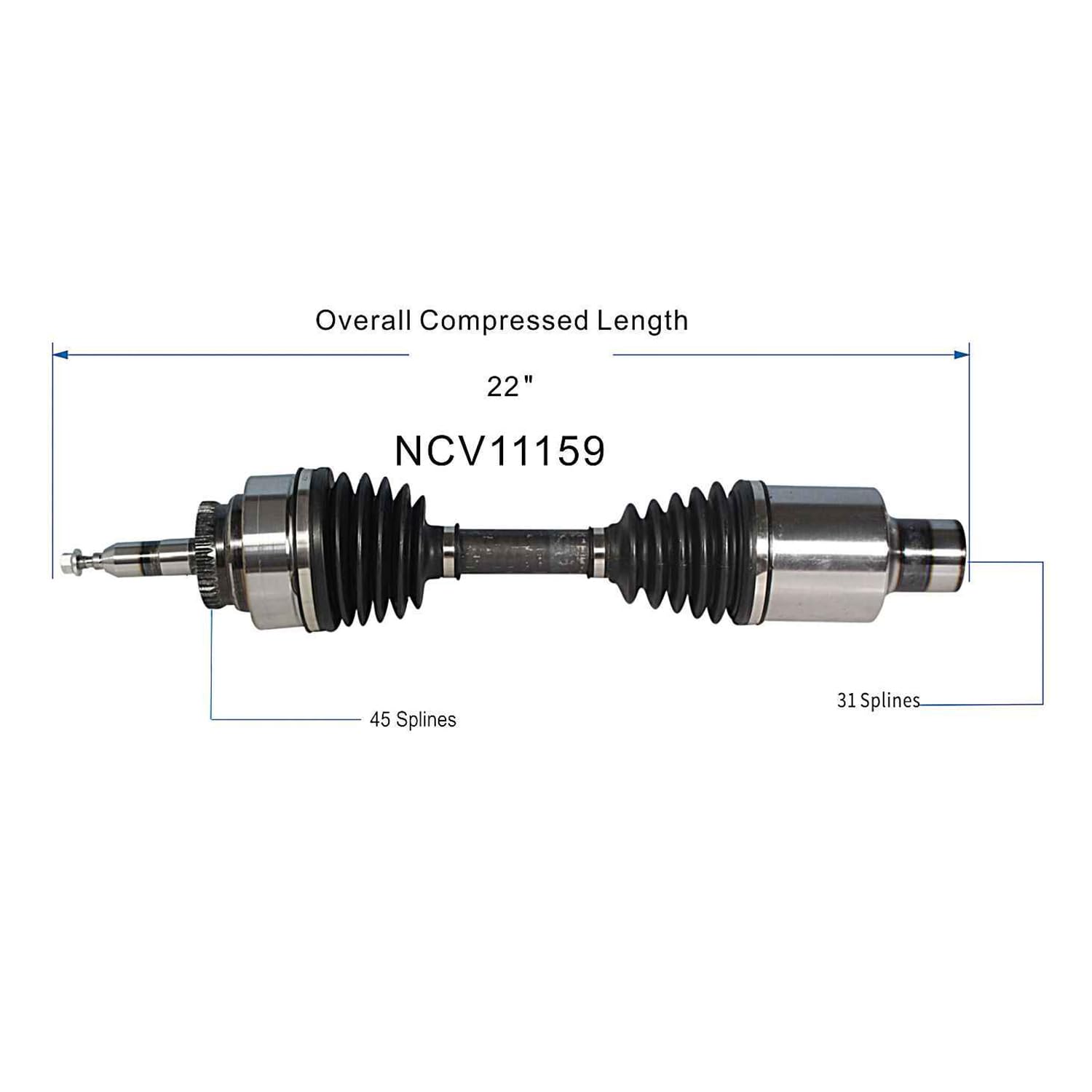 Front Pair CV Axle Shaft Assembly Compatible with Lincoln Models 2016-2017 Navigator Fit for Ford Models 2016-2017 Expedition CV Joint Replace 7L1Z-3B436-A AL1Z-3A428-B NCV428572 GL1Z-3A427-A