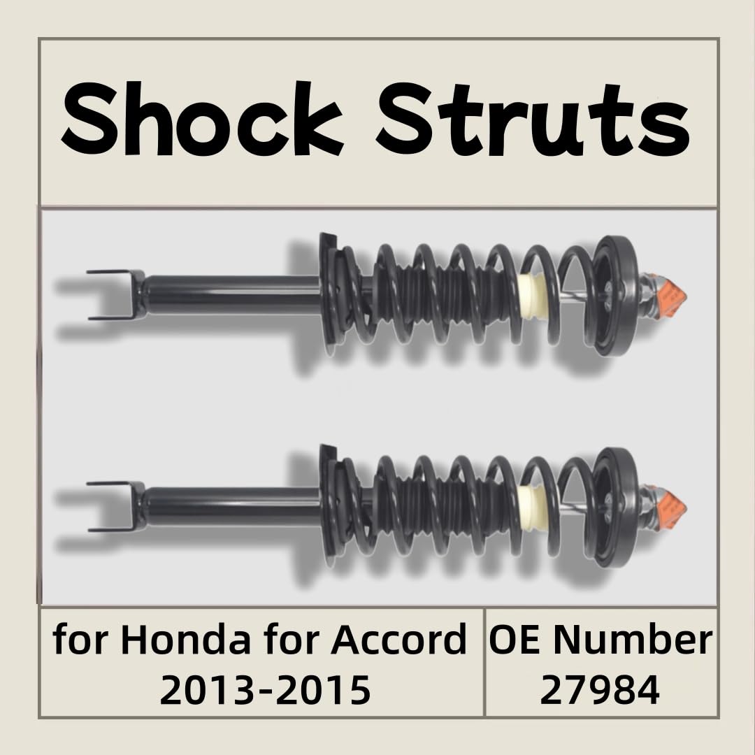 Maxfavor Struts Shock Absorbers for 2013 2014 2015 Accord V6-3.5L, 2 Complete Rear Struts w/Coil Spring, 2 Rear Shock Absorbers Assembly Replacement 272984