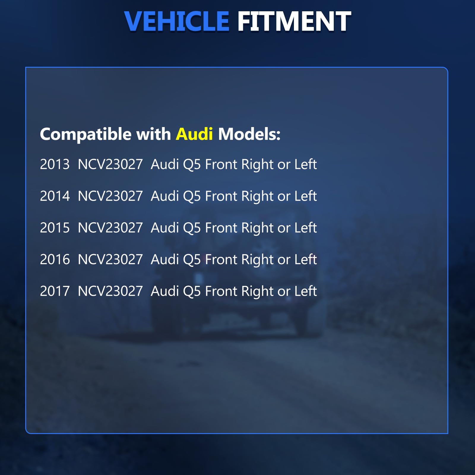Maxfavor CV Eje delantero apto para 2013 2014 2015 2016 2017 Audi Q5 CV Eje Premium Plus Sport Utility 4 puertas 2.0L L4, conjunto de eje CV Eje delantero Conductor (derecho o izquierdo)