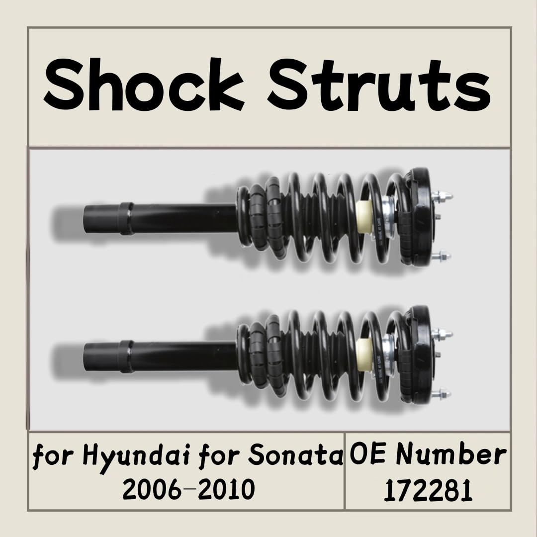 Maxfavor Front Struts Complete Shock Absorber SET OF 2 Assembly Compatible with 2006-2010 Hyundai Sonata 2006-2011 Hyundai Azera Replacement 172281