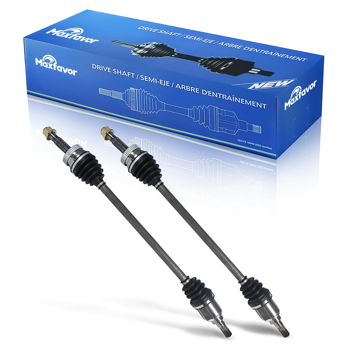 Maxfavor CV Axle Rear Pair Compatible with 2014-2020 Nissan Rogue 2.0L 2.5L, 2017-2022 Nissan Qashqai 2.0L, 2017-2022 Nissan Rogue Sport 2.0L, Rear Left Right Side CV Axle Joint Shaft Assembly