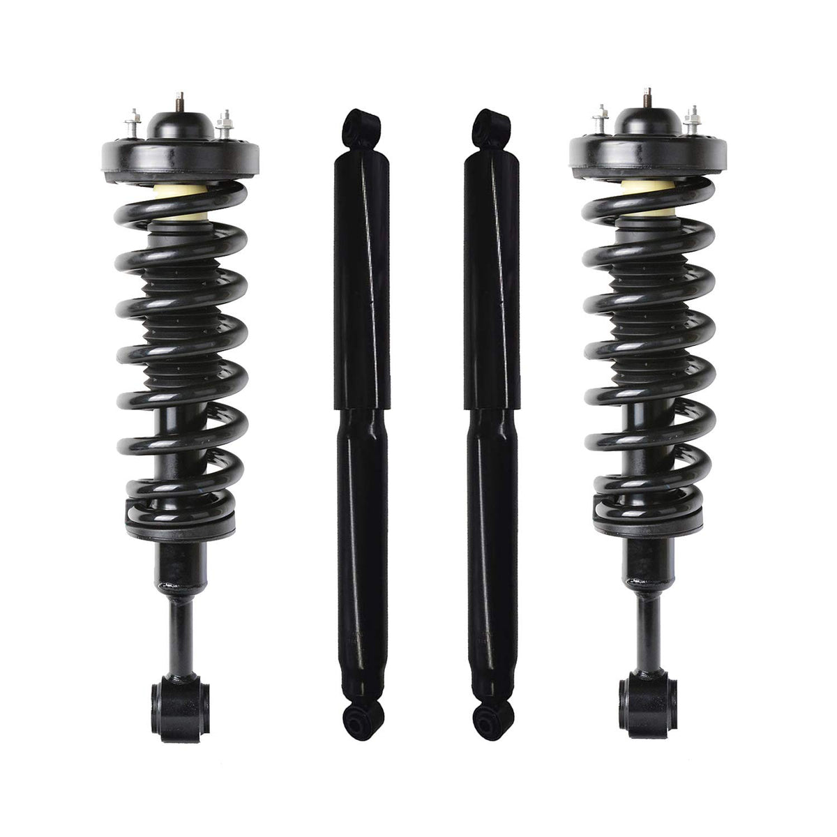 Maxfavor 4-Piece Complete Struts and Shock Absorbers Set, Front and Rear Pairs, Compatible with Ford F-150 2004-2008, Lincoln Mark LT 2006-2008, Replacement for OE 11204 171361