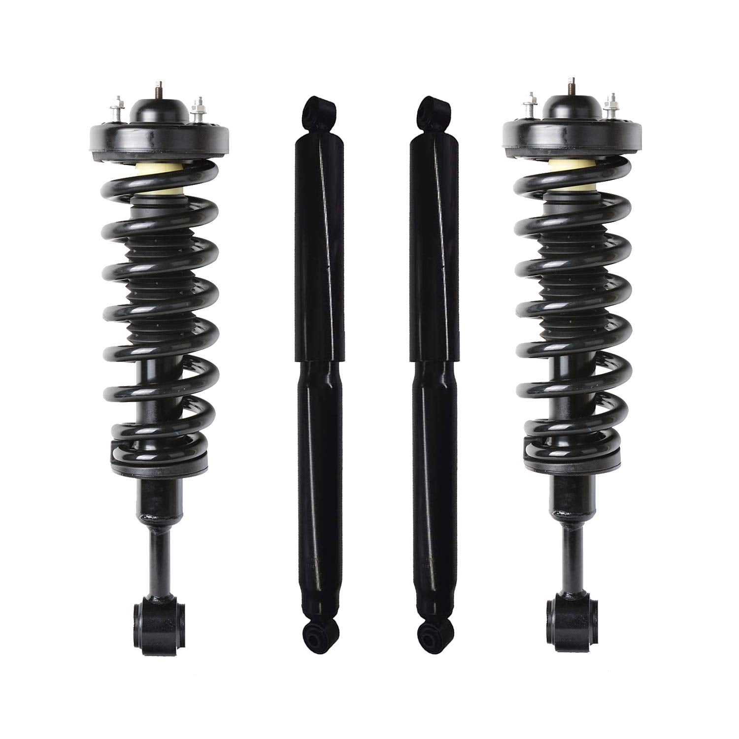 Maxfavor 4-Piece Complete Struts and Shock Absorbers Set, Front and Rear Pairs, Compatible with Ford F-150 2004-2008, Lincoln Mark LT 2006-2008, Replacement for OE 11204 171361
