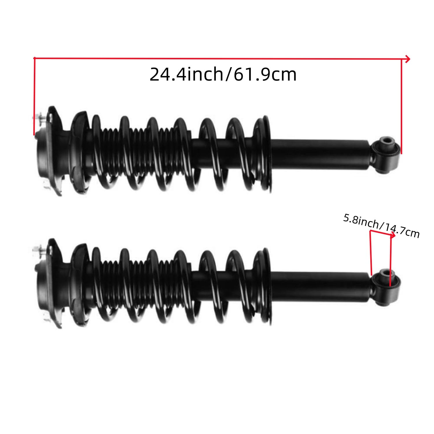 Maxfavor Struts Shock Absorbers for 2009 2010 2011 2022 2013 Subaru Forester, 2 Complete Rear Struts w/Coil Spring, 2 Rear Shock Absorbers Assembly Replacement 172695