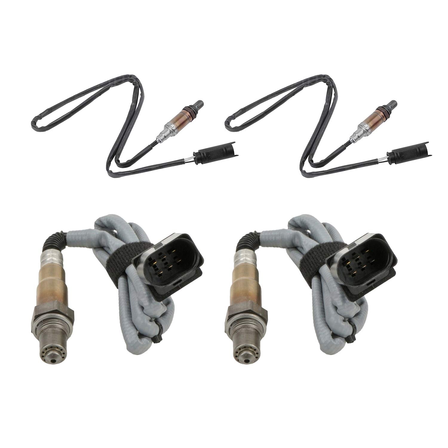 Maxfavor 234-5134 * 2 234-4473 * 2 Upstream & Downstream O2 Oxygen Sensor 4Pcs Compatible with 2003-2005 BMW 325i, with 2003-2006 BMW 325Ci L6-2.5L Oxygen O2 Sensor