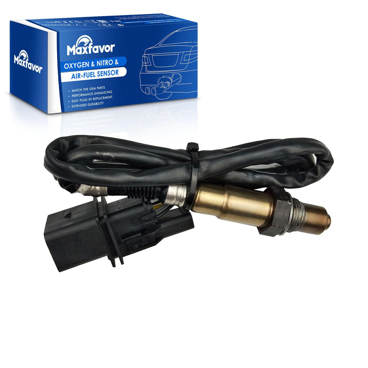 Maxfavor 234-5115 Upstream O2 Oxygen Sensor Fit for 2002-2005 VW Jetta Golf Beetle Audi A4 L4 1.8L, 2001-2005 Passat L4-1.8L AWM Engine, for 2004-2006 VW Phaeton Audi A8 Quattro V8 4.2L 02 Sensor