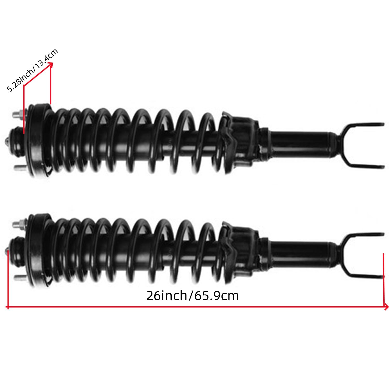 Maxfavor Rear Complete Struts Assembly with Coil Springs Fit for Civic 1995 1994 1993 1992 Shock Absorber Assembly Replace OE 171266 Set of 2