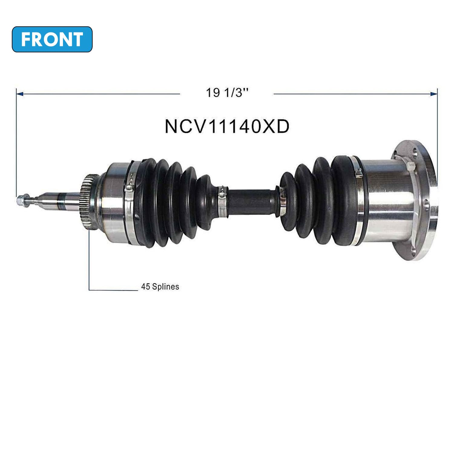 Front Pair CV Axle Shaft Assembly Compatible with Lincoln Models 2006-2008 Mark LT 2003-2006 Navigator Fit for Ford Models 2003-2008 F-150/Expedition CV Joint Replace 5L1Z-3B436-AA 2L1Z-3B436-BB