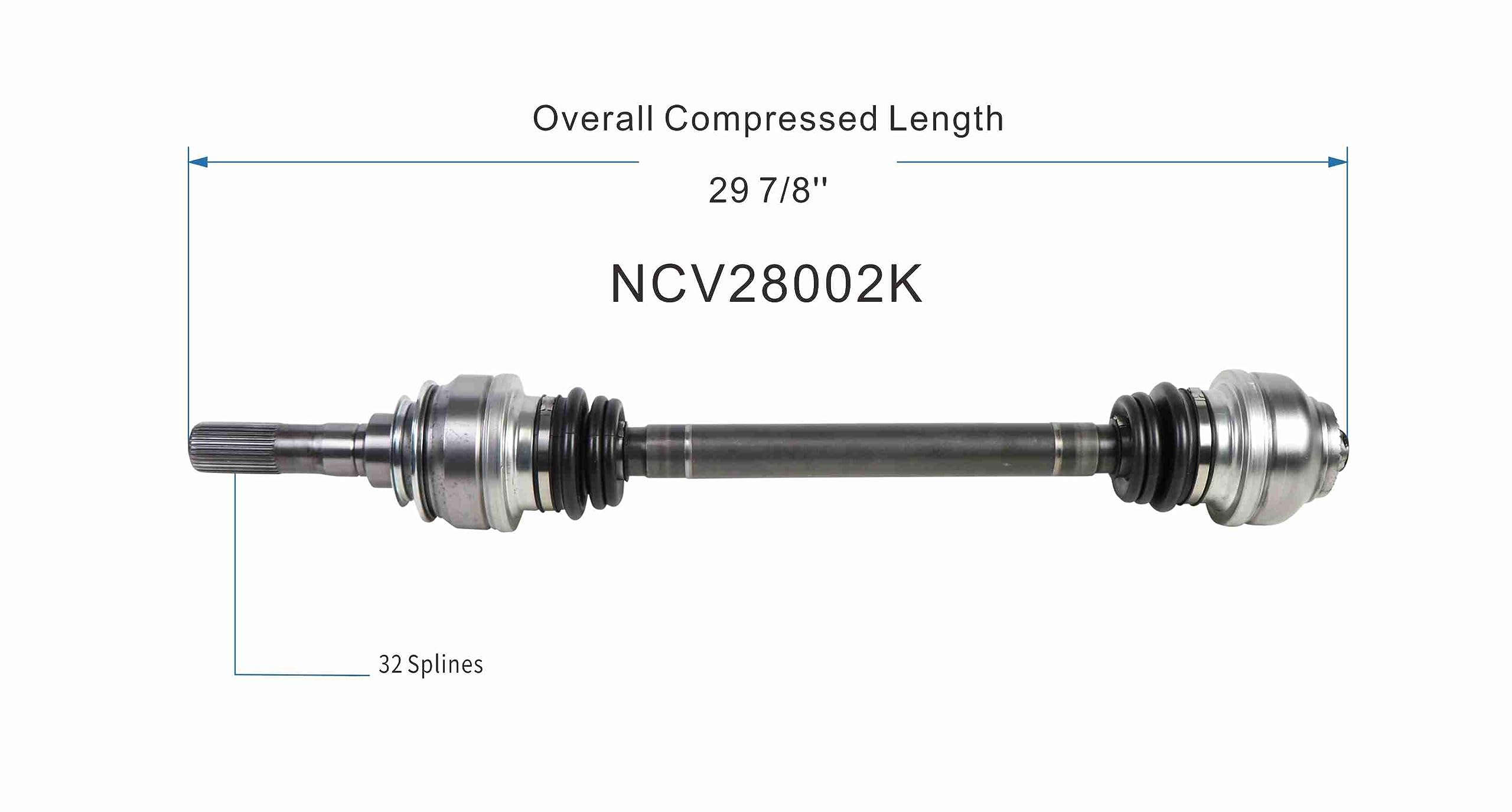 MAXFAVOR CV Axle Rear RWD Compatible with BMW M5 2013-2016/M6 2012-2018/M6 Gran Coupe 2014-2019 V8 4.4L, A Pair CV Axle Joint Shaft Assembly, Left and Right Side