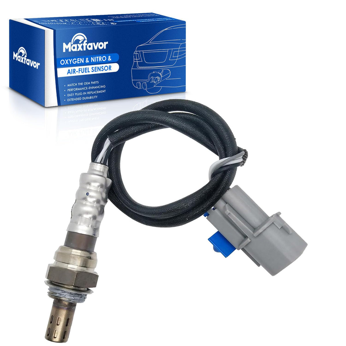 Maxfavor 234-4199 Downstream O2 Oxygen Sensor Fit for 2004 2005 2006 Kia Amanti V6 3.5L, for 2003 2004 2005 2006 Hyundai Santa Fe V6-3.5L, for 2004 2005 Hyundai XG350 V6 3.5L Left Side 02 Sensor