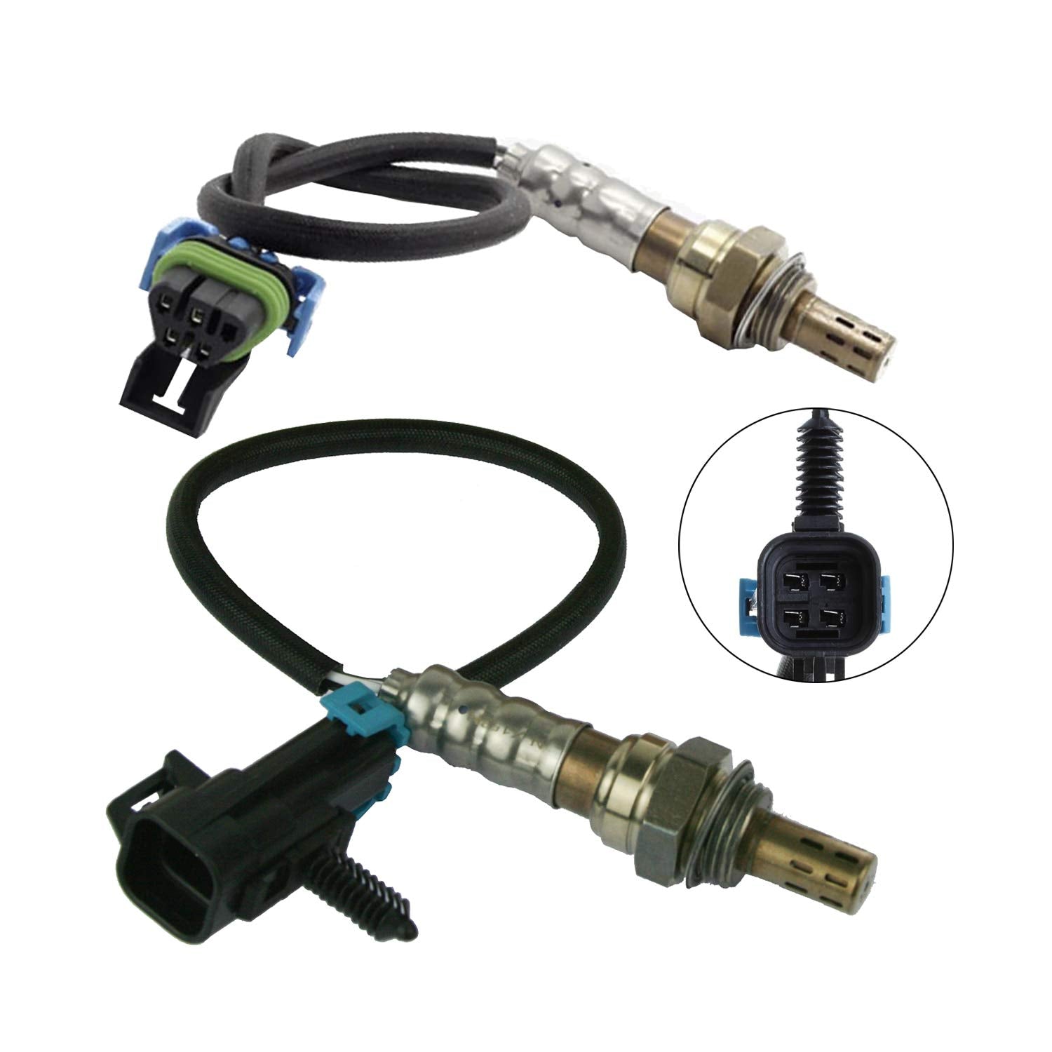 Maxfavor 2Pcs 234-4242 234-4251 Upstream Downstream O2 Oxygen Sensor Compatible with 2007-2010 Saturn Aura/Sky/Vue, 2010 GMC Terrain, 2008-2009 Pontiac Solstice, 2008 chevy Equinox, 2010 chevy Equinox