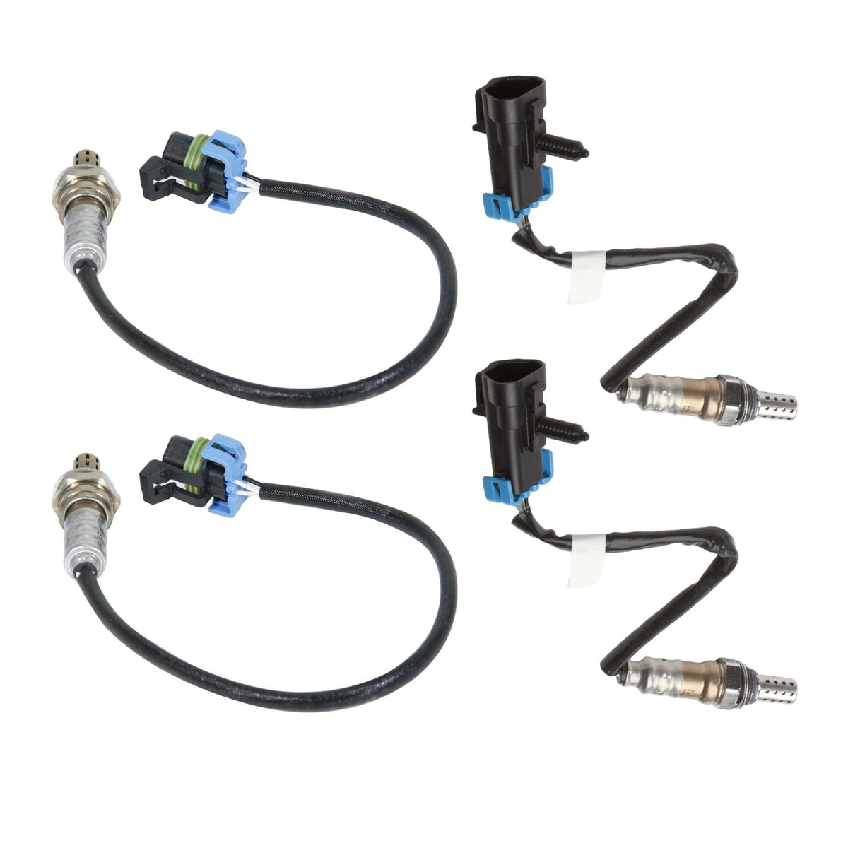 Maxfavor 234-4257 * 2 234-4243 * 2 Upstream & Downstream O2 Oxygen Sensor 4Pcs Compatible with 2008-2012 Chevy Express 2500 3500 GMC Savana 2500 3500 V8-6.0L Oxygen O2 Sensor
