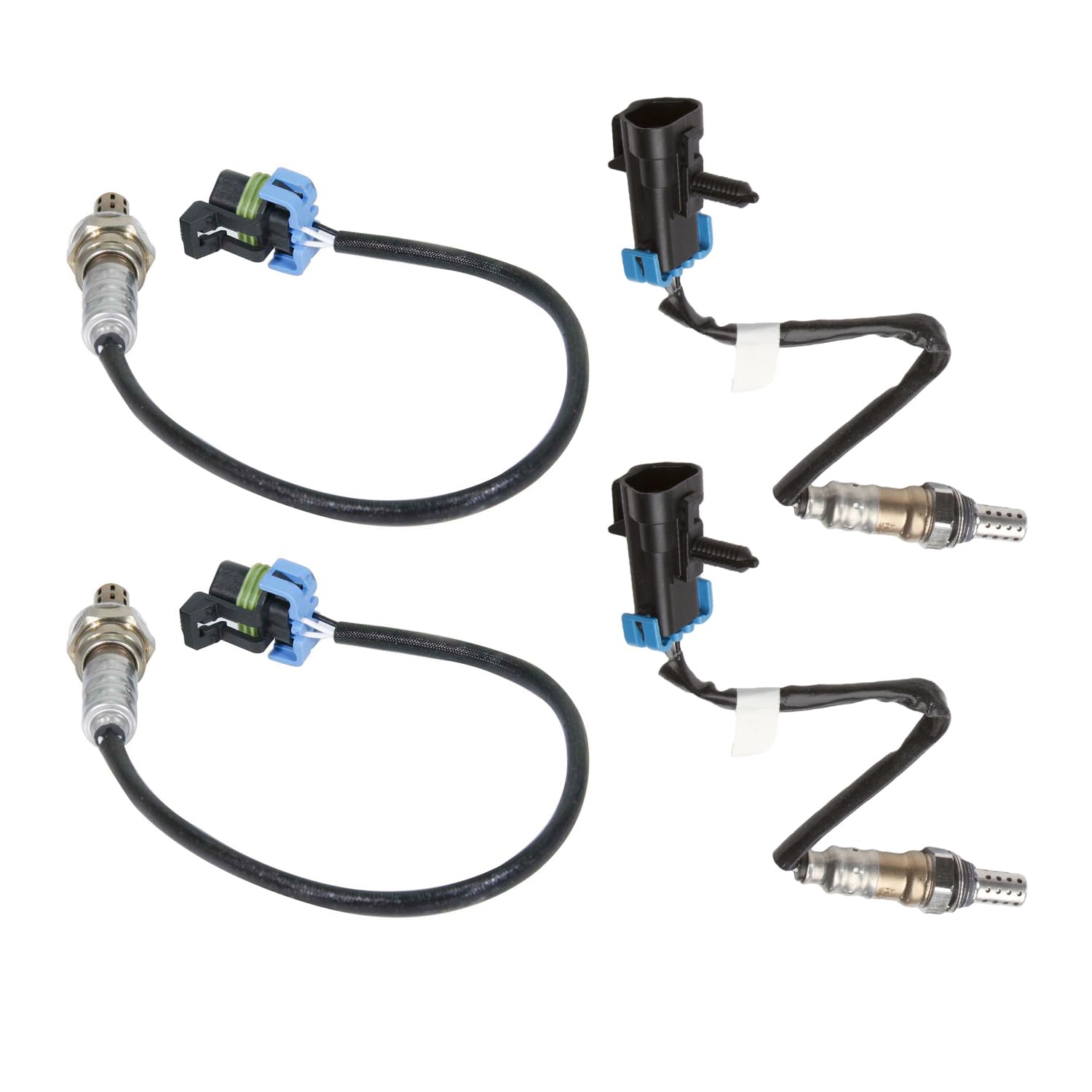 Maxfavor 234-4257 * 2 234-4243 * 2 Upstream & Downstream O2 Oxygen Sensor 4Pcs Compatible with 2008-2012 Chevy Express 2500 3500 GMC Savana 2500 3500 V8-6.0L Oxygen O2 Sensor