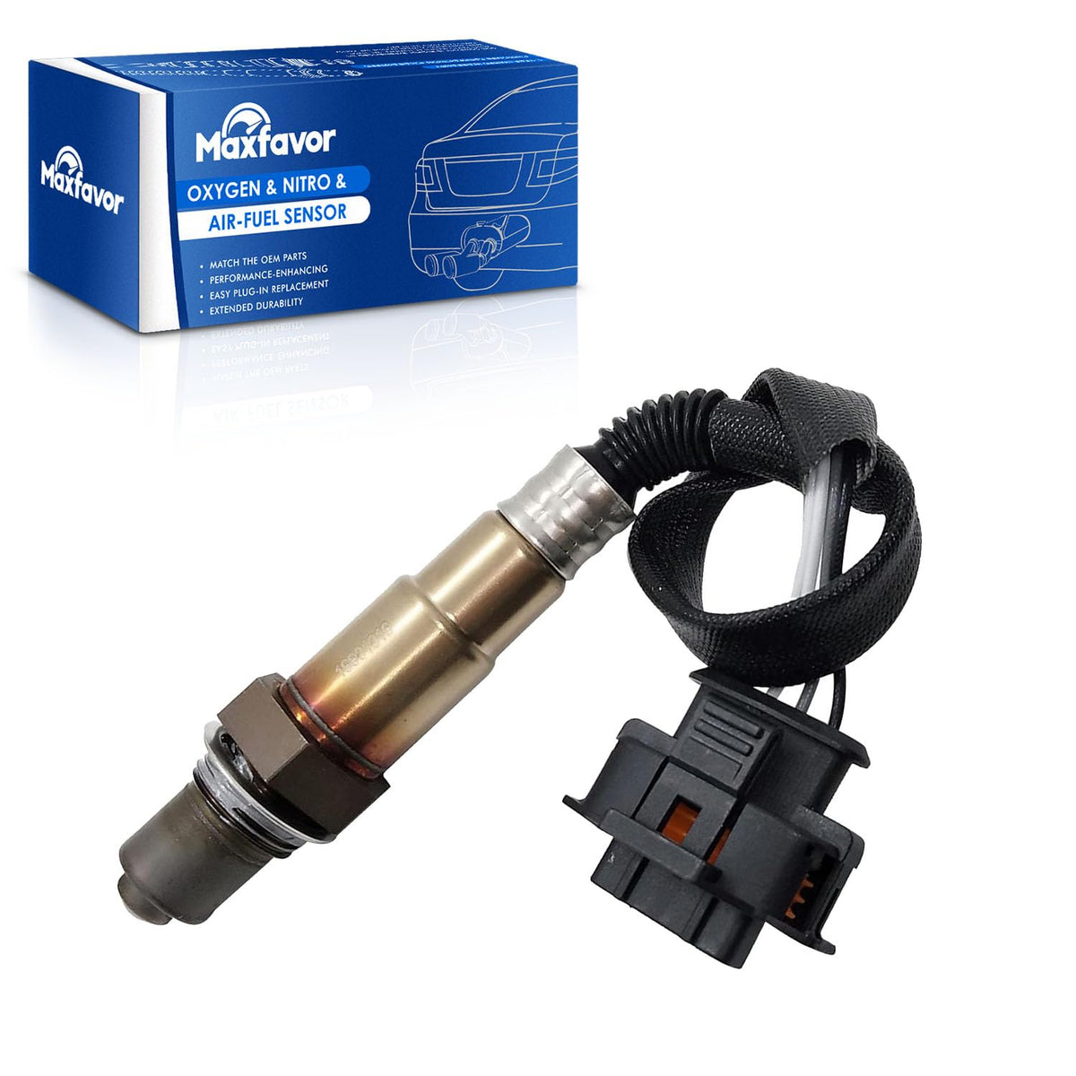 Maxfavor 1Pc Downstream O2 Oxygen Sensor Replacement for 2012 2013 2014 2015 Chevy Cruze Sonic L4 1.8L, for 2014 Chevy Trax L4 1.4L 02 Sensor Replace# 234-4528 55572216 55574136