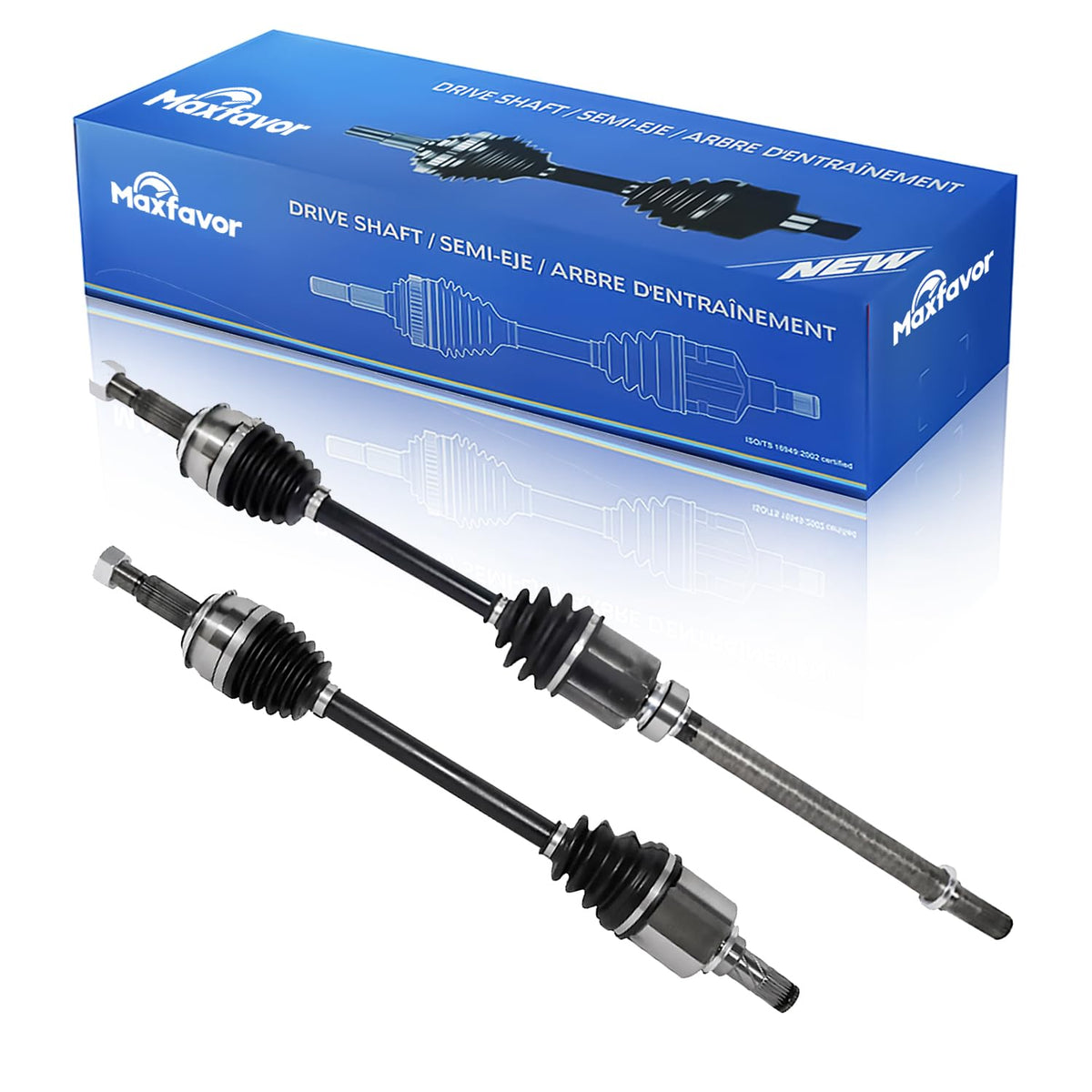 Maxfavor CV Axle Assembly Front Pair Compatible with 2014-2020 Nissan Rogue 2.5L, FWD, CV Axle Joint Shaft Assembly Front Driver Passenger Side for Use with Extreme Operating Temperatures