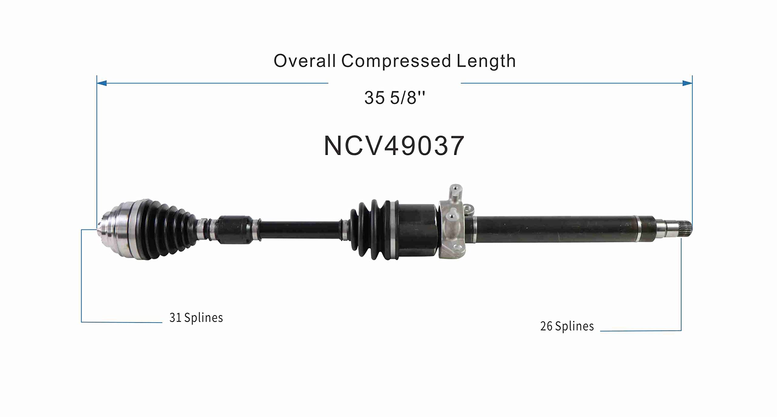 MAXFAVOR CV Axle Front AWD/FWD Compatible with Mini Cooper Countryman 2016-2022 L3 1.5L Auto Trans, A Pair CV Axle Joint Shaft Assembly, Driver & Passenger Side