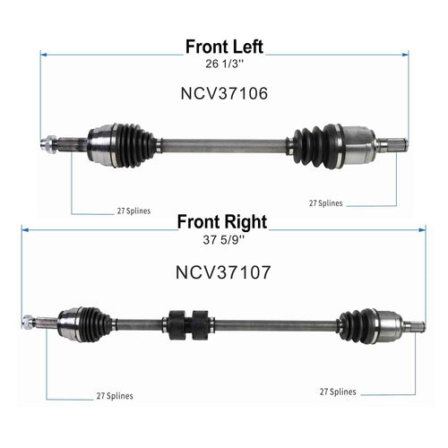 Front Pair CV Axle Shaft Assembly Compatible with Hyundai Models 2017-2020 Elantra CV Joint Replace 49500-F3100 49501-F2300 49501-F3150 HY-8349 89002 15093N HY-86031 80-0974 199349 15175N 49500-F2300