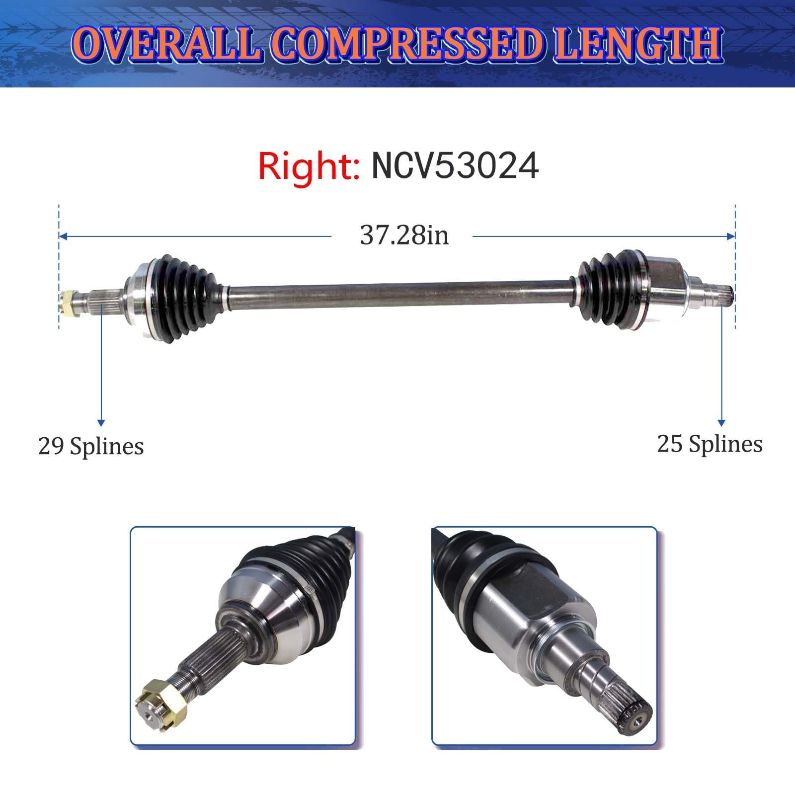 MAXFAVOR CV Axle Shaft Assembly Replacement for Nissan Sentra S SV SL SR Sense Advance, Automatic Trans 2013-2019