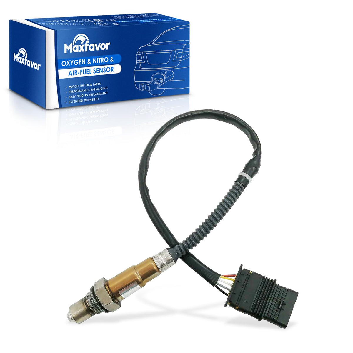 Maxfavor Upstream O2 Oxygen Sensor Fit for 2011-2015 BMW X5 L6-3.0L Gas Engine, 2011-2015 X6 535I 3.0L, 2014 2015 435I 640I M235I 3.0L, 2014 335I 3.0L, 2015 M3 M4 3.0L Right Side 02 Sensor 234-5048